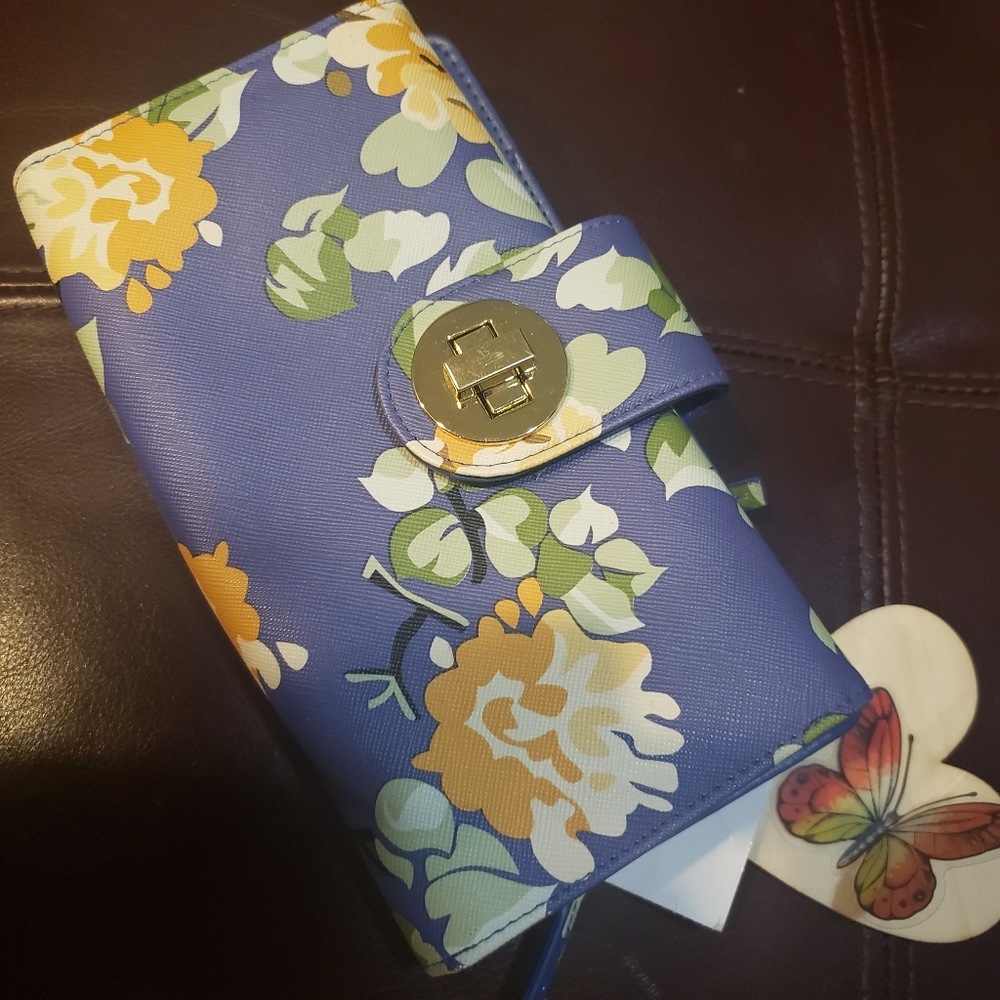 NWT periwinkle blue floral wallet